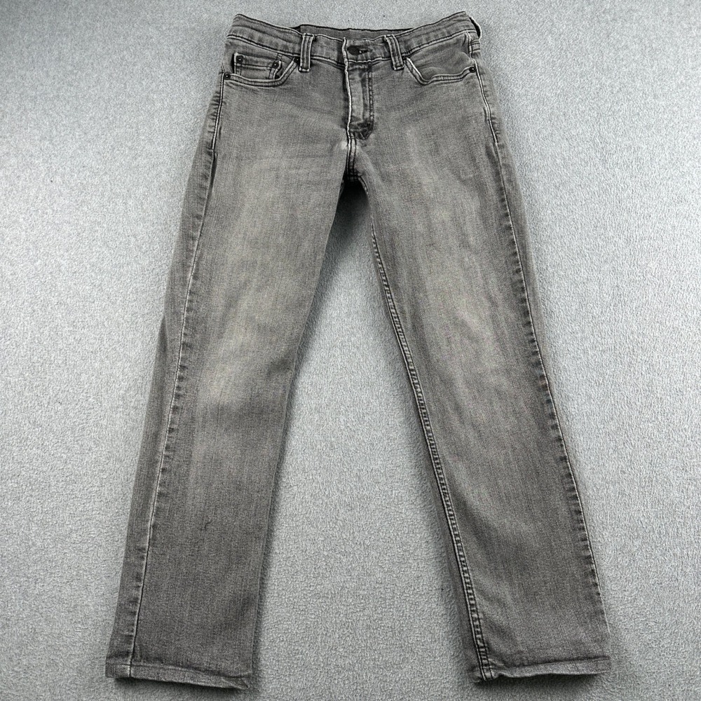 Levi's Jeans Mens 29x30 Gray 511 Slim Fit Stretch Denim Everyday Pants Hem